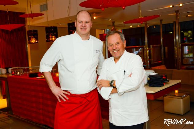 The Source's Regional Executive Chef Scott Drewno and Master Chef Wolfgang Puck.